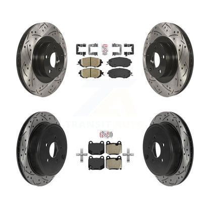 Kit de Rotor de frein à fente percée, coussinet semi-métallique arrière en céramique avant pour Subaru BR