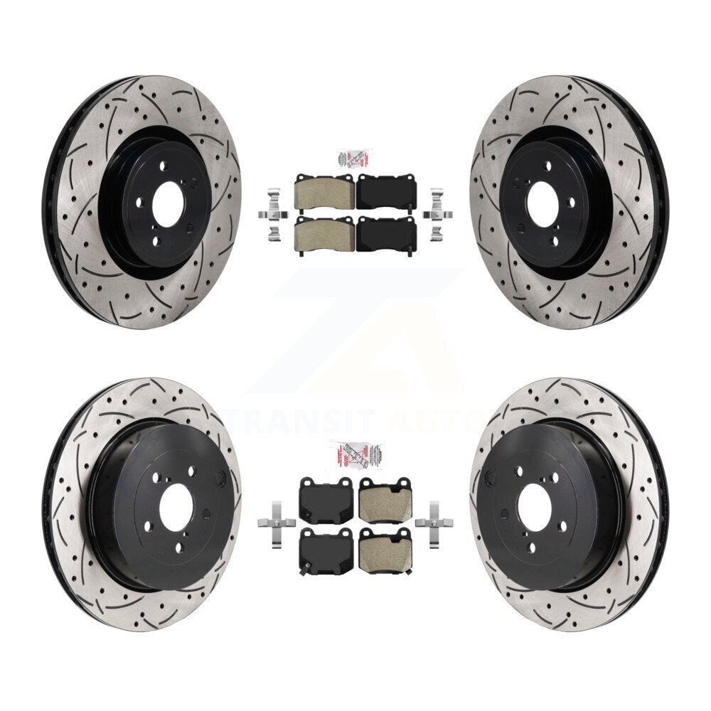Kit de Rotor de frein à fente de forage de tampon semi-métallique avant et arrière pour Subaru BRZ Toyota 8