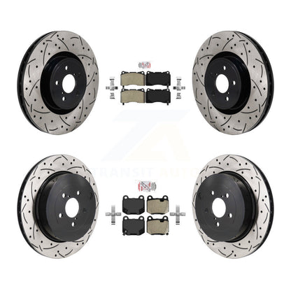 Kit de Rotor de frein à fente de forage de tampon semi-métallique avant et arrière pour Subaru BRZ Toyota 8