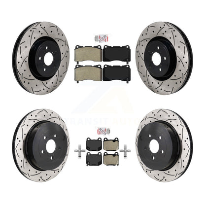 Kit de Rotor de frein à fente de forage de tampon semi-métallique avant et arrière pour Subaru BRZ Toyota 8