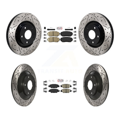 Kit de rotors de frein à fente percés avec tampons en céramique avant et arrière, pour Mazda CX-5 Turbocharge