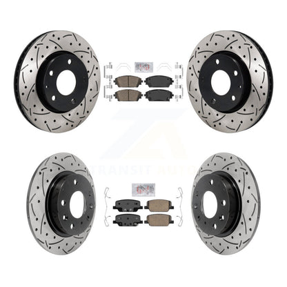 Kit de Rotor de frein à disque avec coussinets en céramique avant et arrière, fente percée, pour Mazda 3 Sport FW