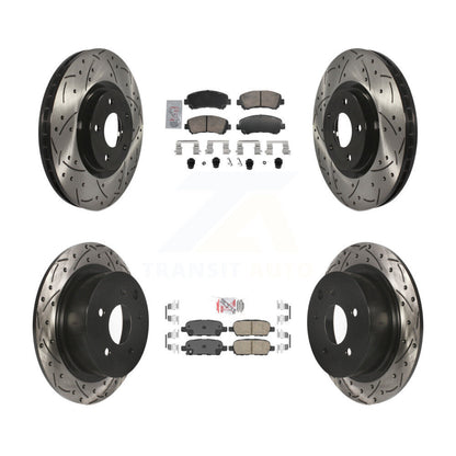 Kit de Rotors de frein à fente de forage de tampon en céramique avant et arrière pour Nissan Sentra SE-R Spec