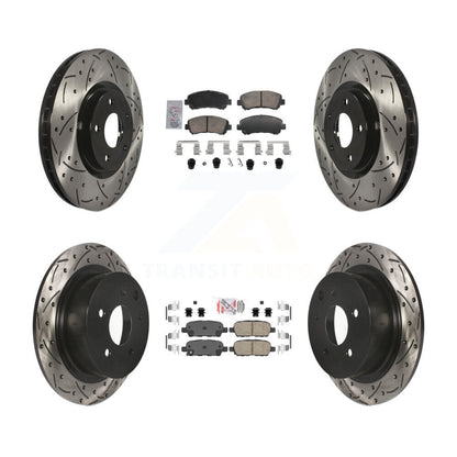 Kit de Rotors de frein à fente de forage de tampon en céramique avant et arrière pour Nissan Sentra SE-R Spec