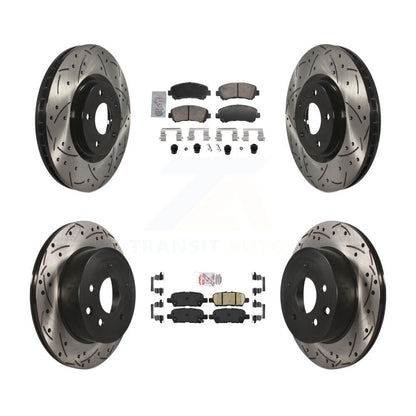 Kit de Rotor de frein à fente de forage de tampon en céramique avant et arrière pour Nissan Juke Nismo R 14-17