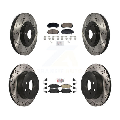 Kit de Rotor de frein à fente de forage de tampon en céramique avant et arrière pour Nissan Juke Nismo R 14-17