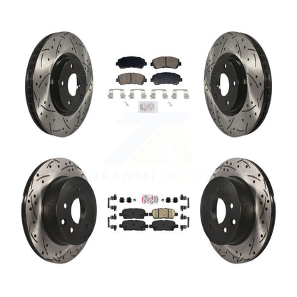 Kit de Rotor de frein à fente de forage de tampon en céramique avant et arrière pour Nissan Juke Nismo R 14-17