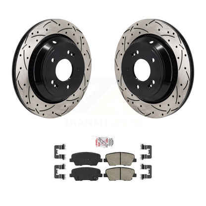 Kit de plaquettes en céramique pour Rotor de frein à disque, fente de perçage pour manteau arrière, pour Hyundai Equus Kia K90
