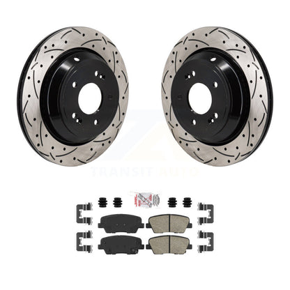 Kit de plaquettes en céramique pour Rotor de frein à disque, fente de perçage pour manteau arrière, pour Hyundai Equus Kia K90