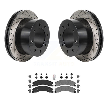 Kit de plaquettes de frein à disque semi-métalliques avec fentes percées arrière pour GMC Sierra 3500 H