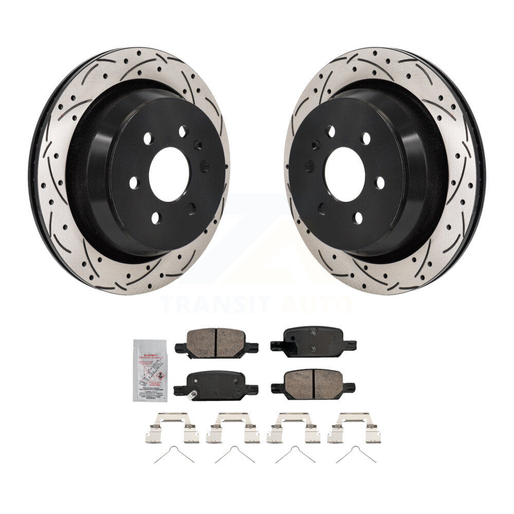 Kit de plaquettes de frein en céramique, Rotors de frein à fente arrière percés pour Chevrolet Colorado GMC Canyo