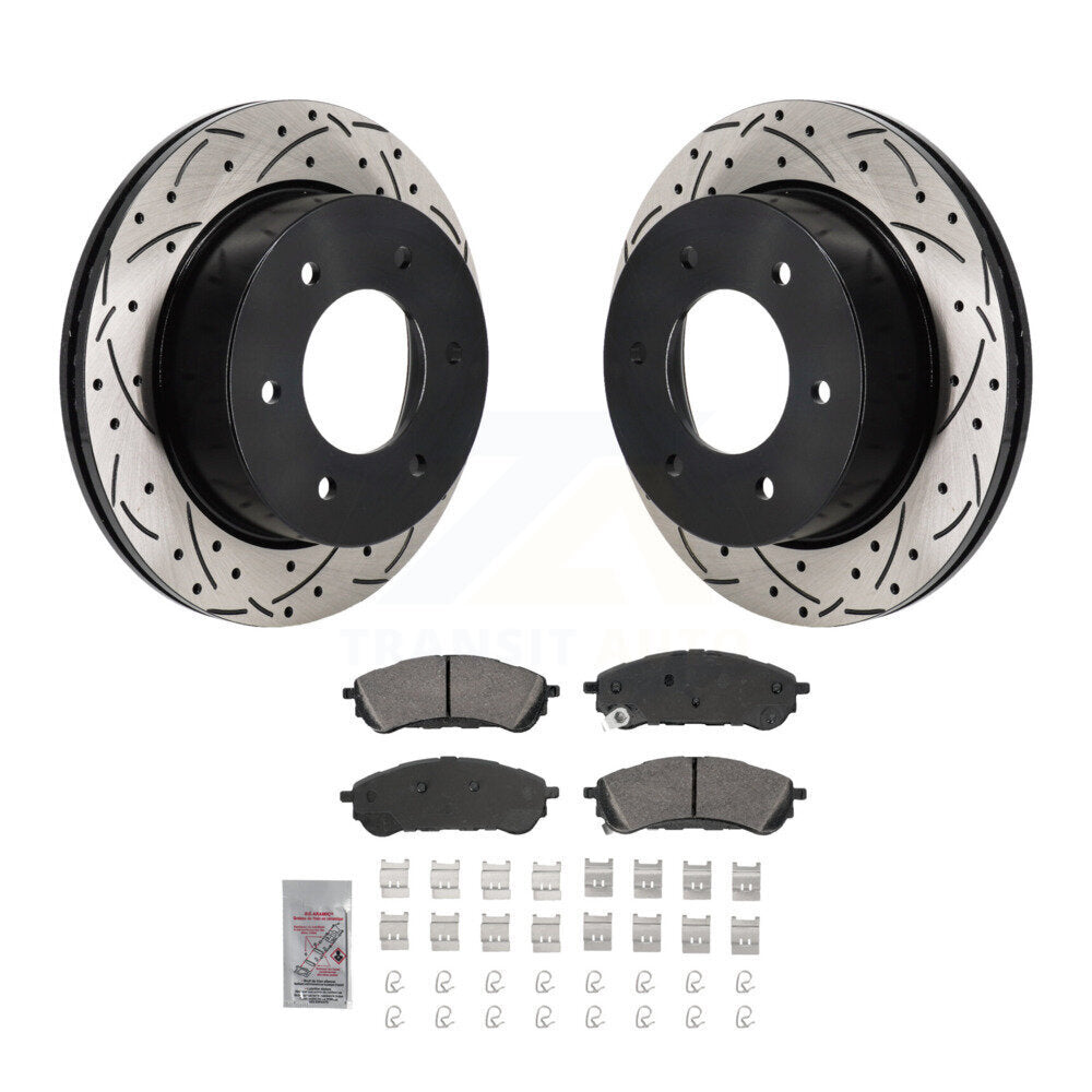 Kit de plaquettes en céramique pour rotors de frein à disque, fente de perçage arrière, pour gamme Ford 2019 – 2023