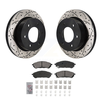 Kit de plaquettes en céramique pour rotors de frein à disque, fente de perçage arrière, pour gamme Ford 2019 – 2023