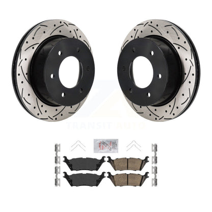 Kit de plaquettes en céramique pour rotors de frein à disque, fente de perçage arrière, pour Ford Bronco 2022 2023 3.0
