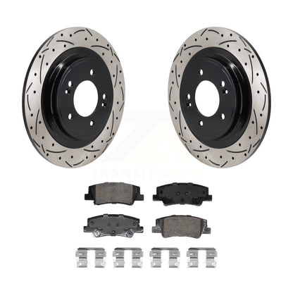 Kit de plaquettes en céramique pour Rotor de frein à disque, fente de perçage arrière, pour Hyundai Tucson Kia Sportag