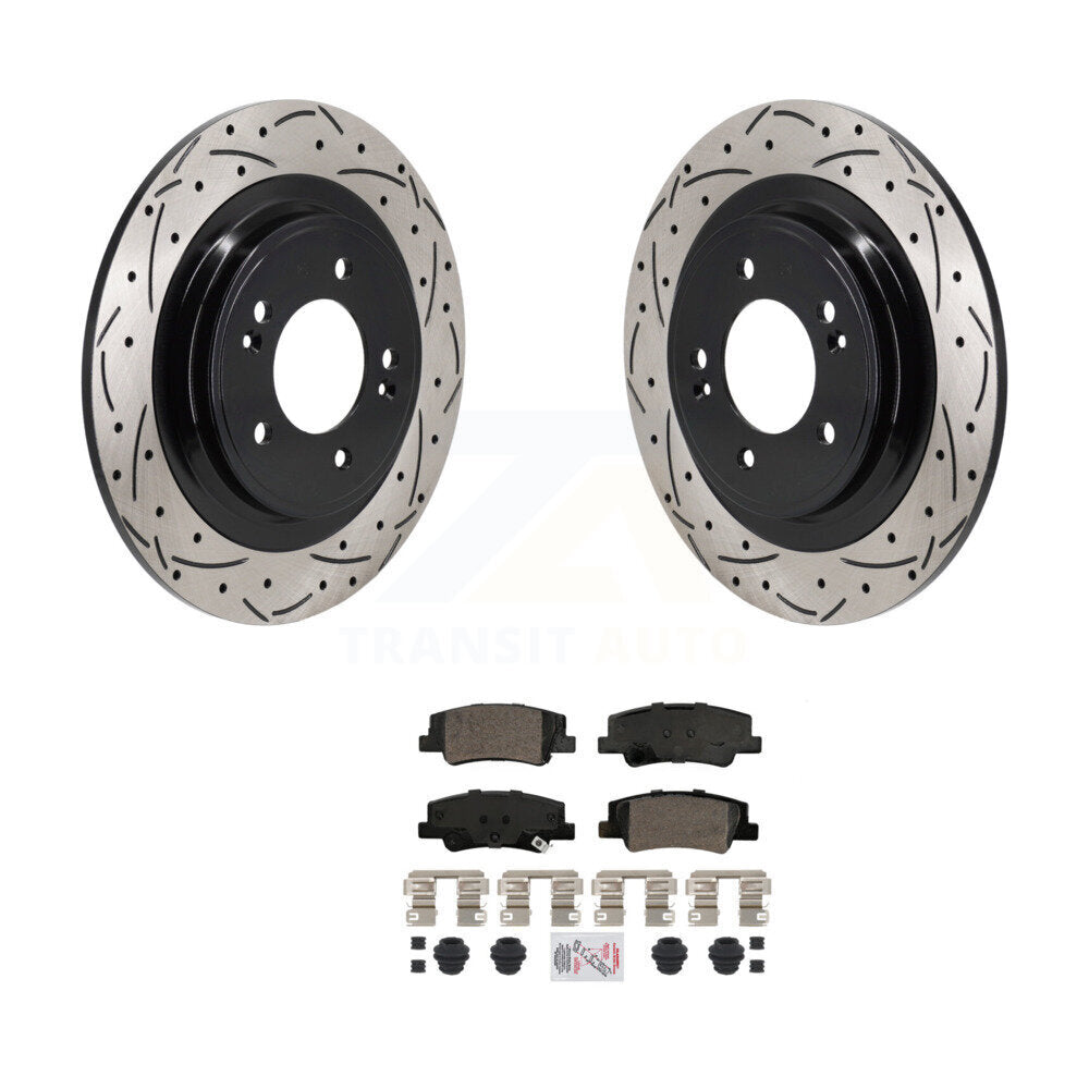 Kit de plaquettes en céramique pour Rotor de frein à disque, fente de perçage arrière, pour Hyundai Tucson Kia Sportag