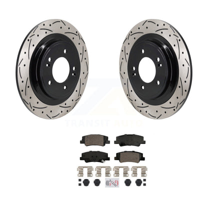 Kit de plaquettes en céramique pour Rotor de frein à disque, fente de perçage arrière, pour Hyundai Tucson Kia Sportag