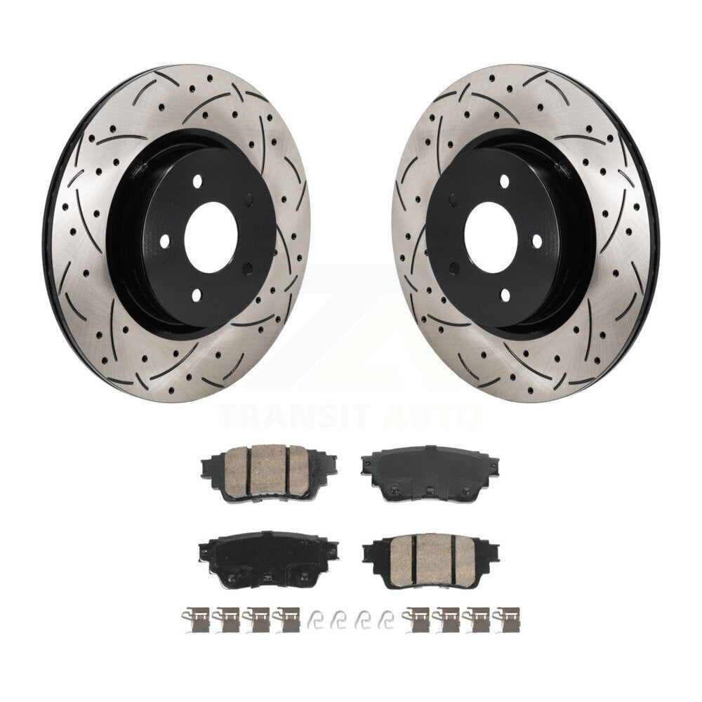 Kit de plaquettes en céramique pour Rotor de frein, fente de perçage arrière, pour Mitsubishi Outlander Nissan QX6