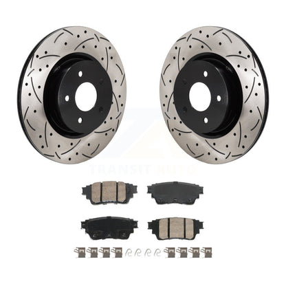 Kit de plaquettes en céramique pour Rotor de frein, fente de perçage arrière, pour Mitsubishi Outlander Nissan QX6