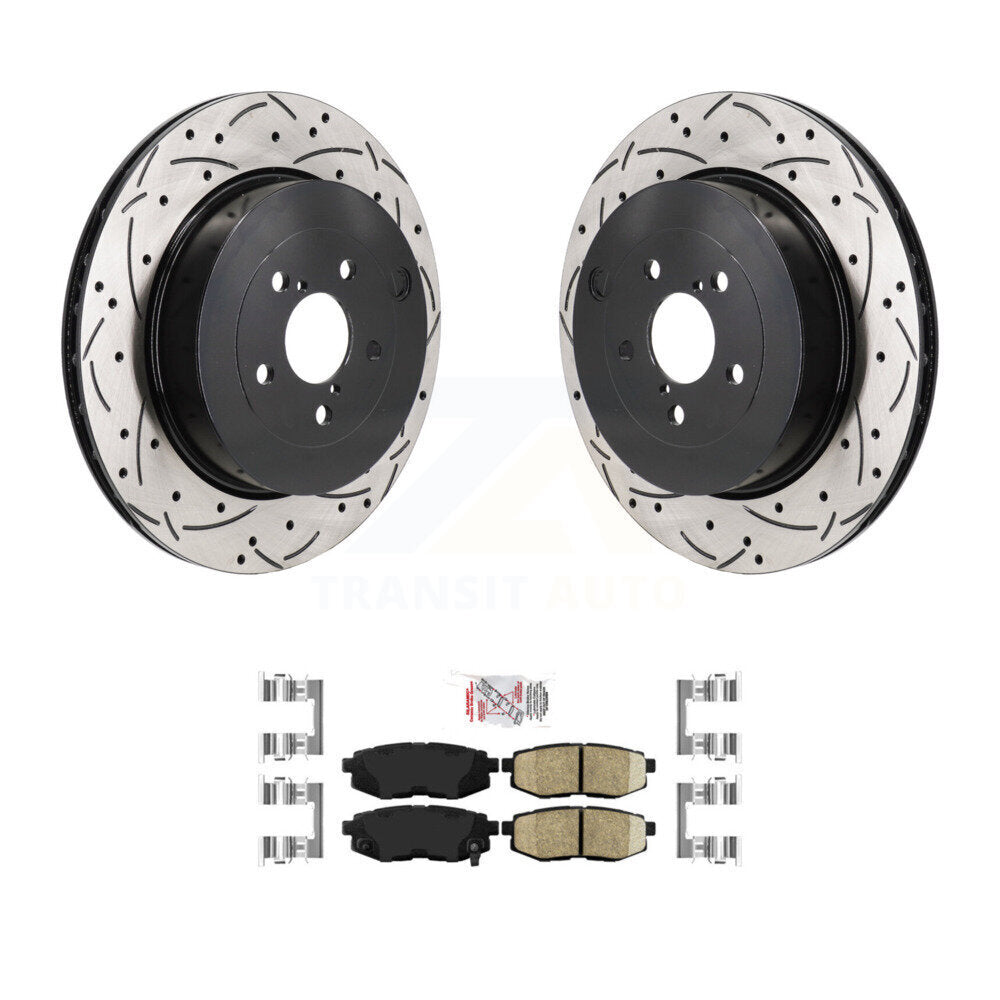 Kit de plaquettes en céramique pour Rotor de frein à disque, fente de perçage arrière, pour Subaru BRZ Toyota 8