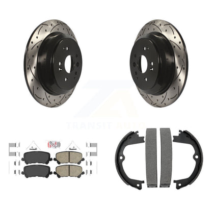 Kit de chaussures de stationnement à disques arrière, Rotors percés et fendus, plaquettes en céramique, pour Acura MDX