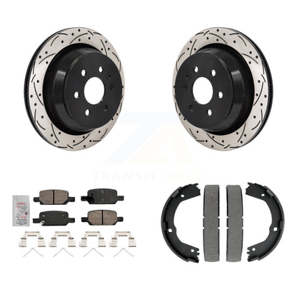 Kit de chaussures de stationnement avec disques arrière percés et fendus, plaquettes en céramique, pour Chevrolet