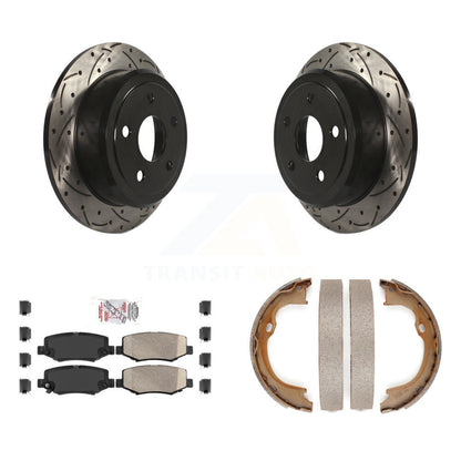 Kit de chaussures de stationnement pour Jeep JK, disques arrière percés et Rotors fendus, tampons en céramique