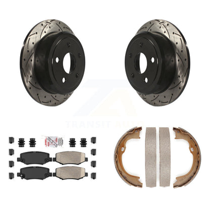 Kit de chaussures de stationnement pour Jeep JK, disques arrière percés et Rotors fendus, tampons en céramique
