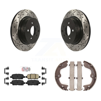 Kit de chaussures de stationnement pour Nissan G2, disques arrière percés et Rotors fendus, plaquettes en céramique