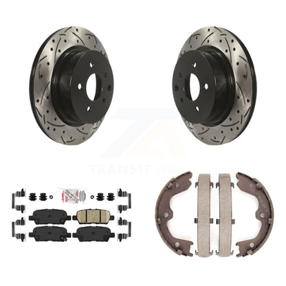 Kit de chaussures de stationnement pour Nissan G2, disques arrière percés et Rotors fendus, plaquettes en céramique