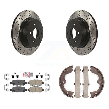 Kit de chaussures de stationnement à disques arrière, Rotors percés et fendus, plaquettes en céramique, pour INFINITI