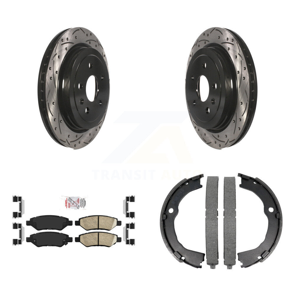 Kit de chaussures de stationnement avec disques arrière percés et fendus, plaquettes en céramique, pour Chevrolet