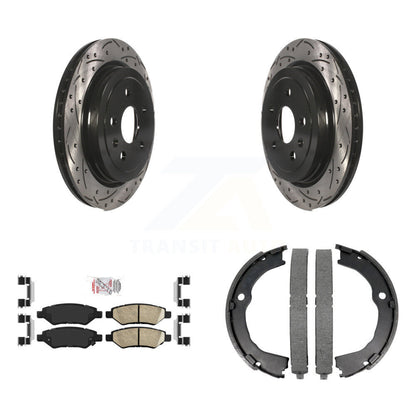 Kit de chaussures de stationnement avec disques arrière percés et fendus, plaquettes en céramique, pour Chevrolet