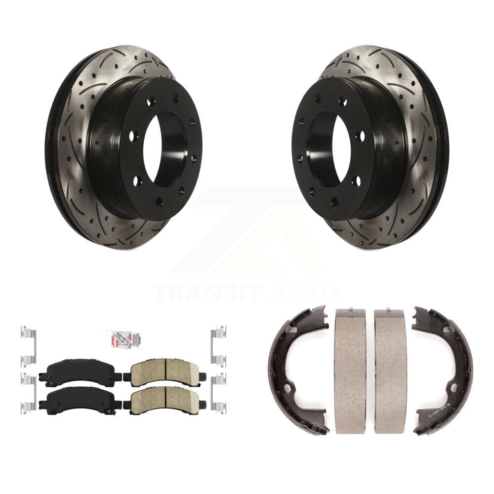 Kit de chaussures de stationnement avec disques arrière percés et fendus, plaquettes en céramique, pour Chevrolet