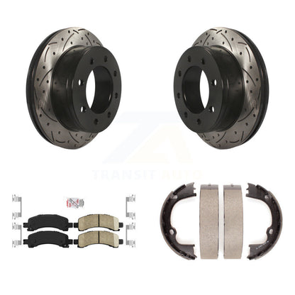 Kit de chaussures de stationnement avec disques arrière percés et fendus, plaquettes en céramique, pour Chevrolet