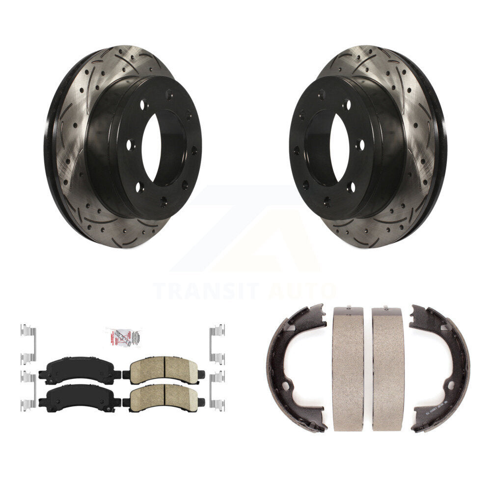 Kit de chaussures de stationnement avec disques arrière percés et fendus, plaquettes en céramique, pour Chevrolet