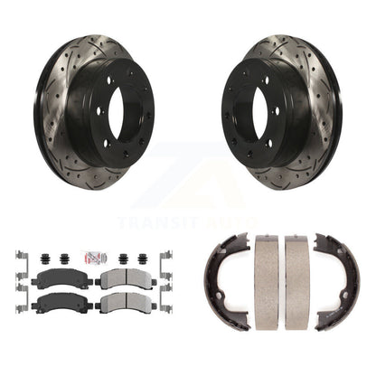 Kit de chaussures de stationnement à disques arrière percés et à fentes, plaquettes semi-métalliques, pour 250