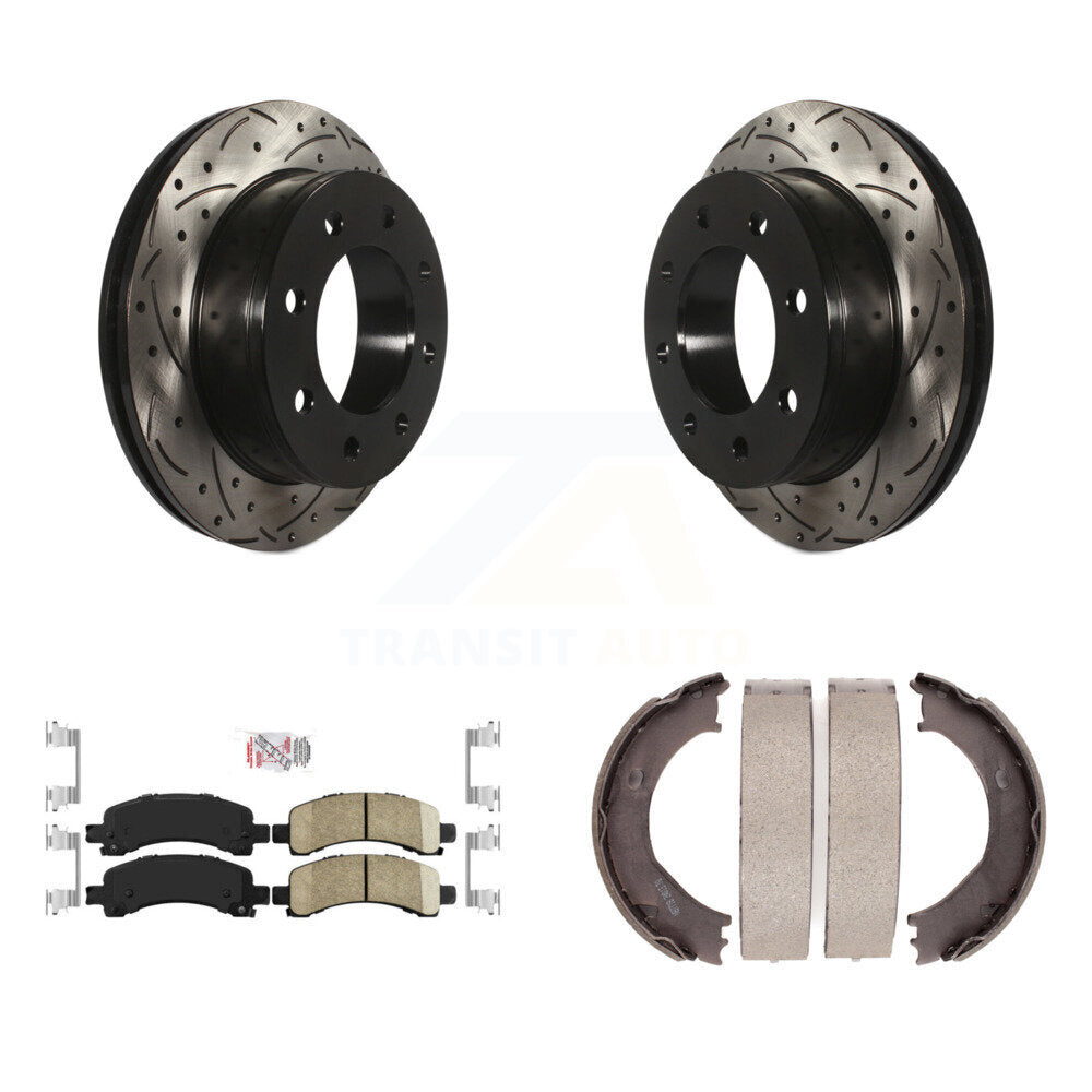 Kit de chaussures de stationnement avec disques arrière percés et fendus, plaquettes en céramique, pour Chevrolet