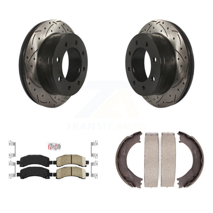 Kit de chaussures de stationnement avec disques arrière percés et fendus, plaquettes en céramique, pour Chevrolet