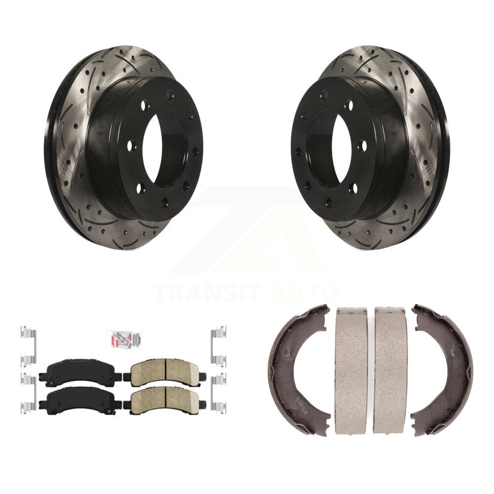 Kit de chaussures de stationnement avec disques arrière percés et fendus, plaquettes en céramique, pour Chevrolet