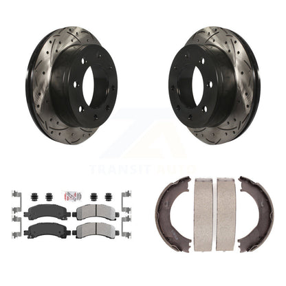 Kit de chaussures de stationnement à disques arrière percés et à fentes, plaquettes semi-métalliques, pour 250