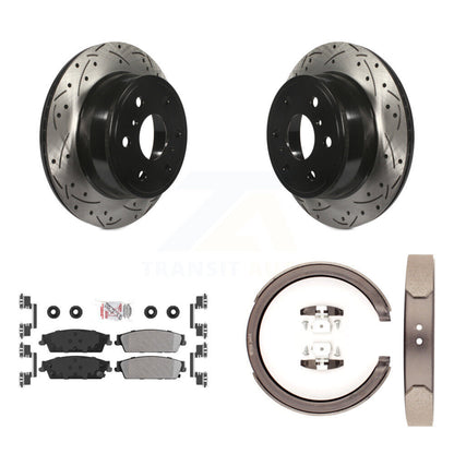 Kit de chaussures de stationnement à disques arrière percés et à fentes, plaquettes semi-métalliques, pour GMC