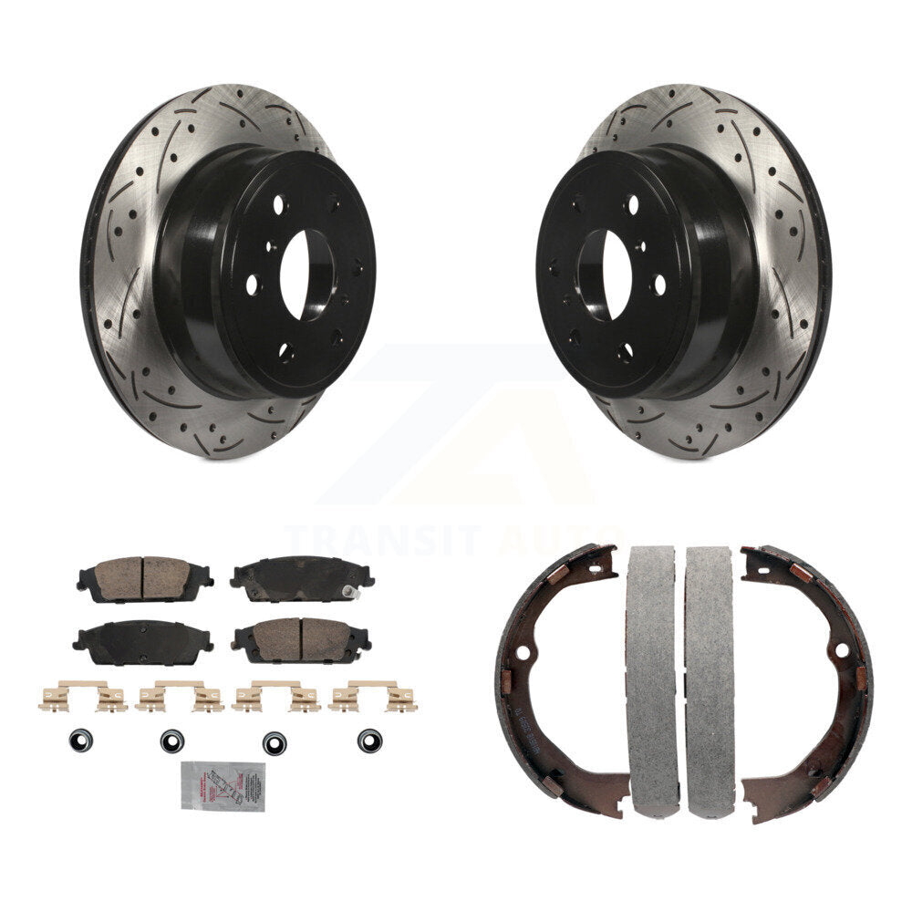 Kit de chaussures de stationnement à disques arrière, Rotors percés et fendus, plaquettes en céramique, pour GMC Sierr