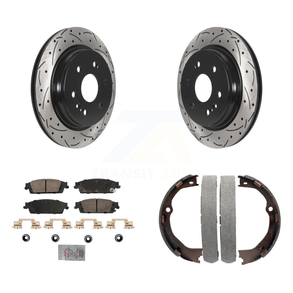 Kit de chaussures de stationnement avec disques arrière percés et fendus, plaquettes en céramique, pour Chevrolet
