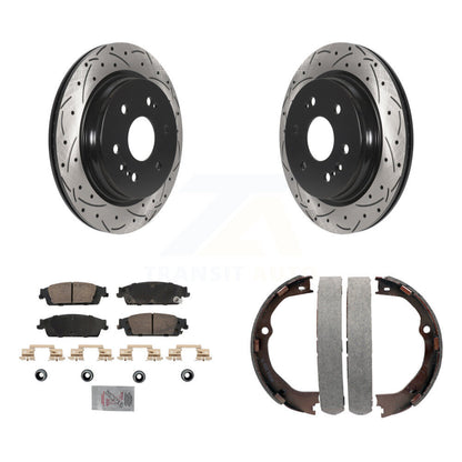Kit de chaussures de stationnement avec disques arrière percés et fendus, plaquettes en céramique, pour Chevrolet