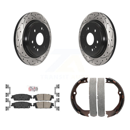 Kit de chaussures de stationnement avec disques arrière percés et fendus, plaquettes en céramique, pour Chevrolet