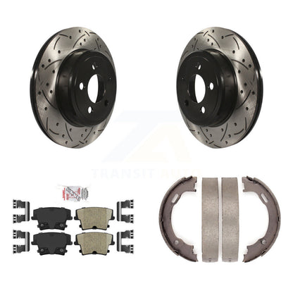 Kit de chaussures de stationnement pour Dodge 300, disques arrière percés et Rotors fendus, tampons en céramique