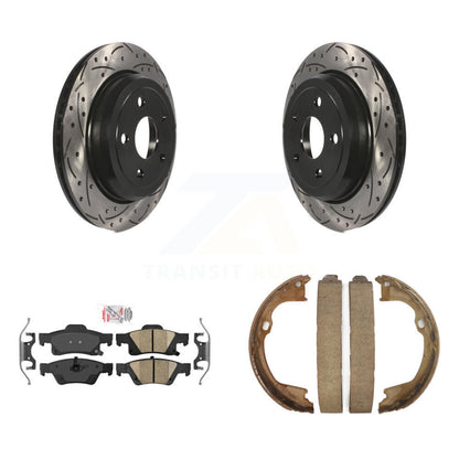 Kit de chaussures de stationnement avec disques arrière percés et fendus, plaquettes en céramique, pour Jeep Gran