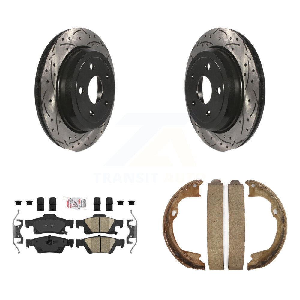 Kit de chaussures de stationnement avec disques arrière percés et fendus, plaquettes en céramique, pour Jeep Gran