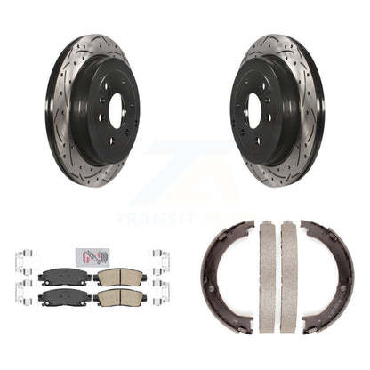 Kit de chaussures de stationnement à disque arrière, Rotors percés et fendus, plaquettes en céramique, pour GMC Acadi
